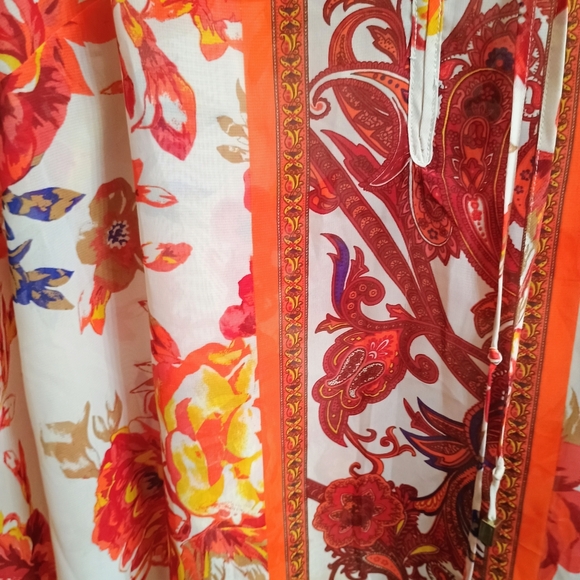 Avenue Floral Blouse - Red, Orange and Yellow - Picture 4 of 6